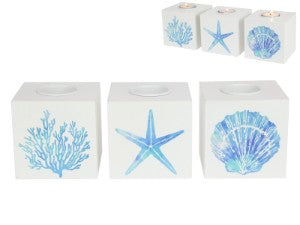 Tea-light Candle Holder with Sealife Design