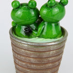 Inspirational Frogs in a Pot. Hope & Love set of 2