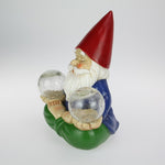 30cm Meditating Yoga Gnome with Twin Solar Light