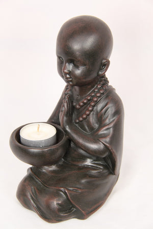 KNEELING MONK TEALIGHT HOLDER