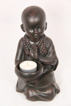 KNEELING MONK TEALIGHT HOLDER