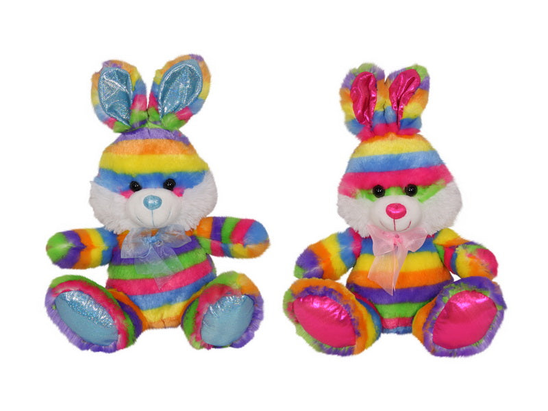 Easter Rainbow Bunny Plushie. Pink & Blue Glitter bunnies🐰