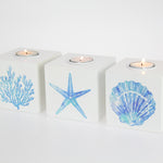 Tea-light Candle Holder with Sealife Design