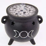 Triple Moon Incense Cone Cauldron Burner