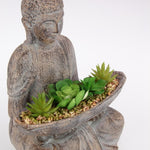 Décor Buddha Holding Succulents