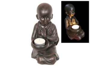 KNEELING MONK TEALIGHT HOLDER