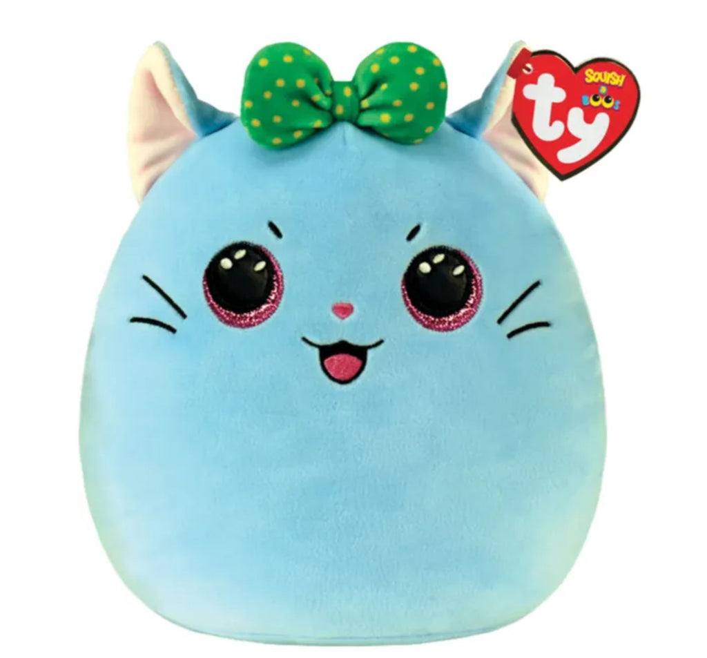 Ty Squishy Beanies 25cm Kirra Cat with Bow