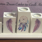 5 Piece Candle Holder with Dream Catcher Design