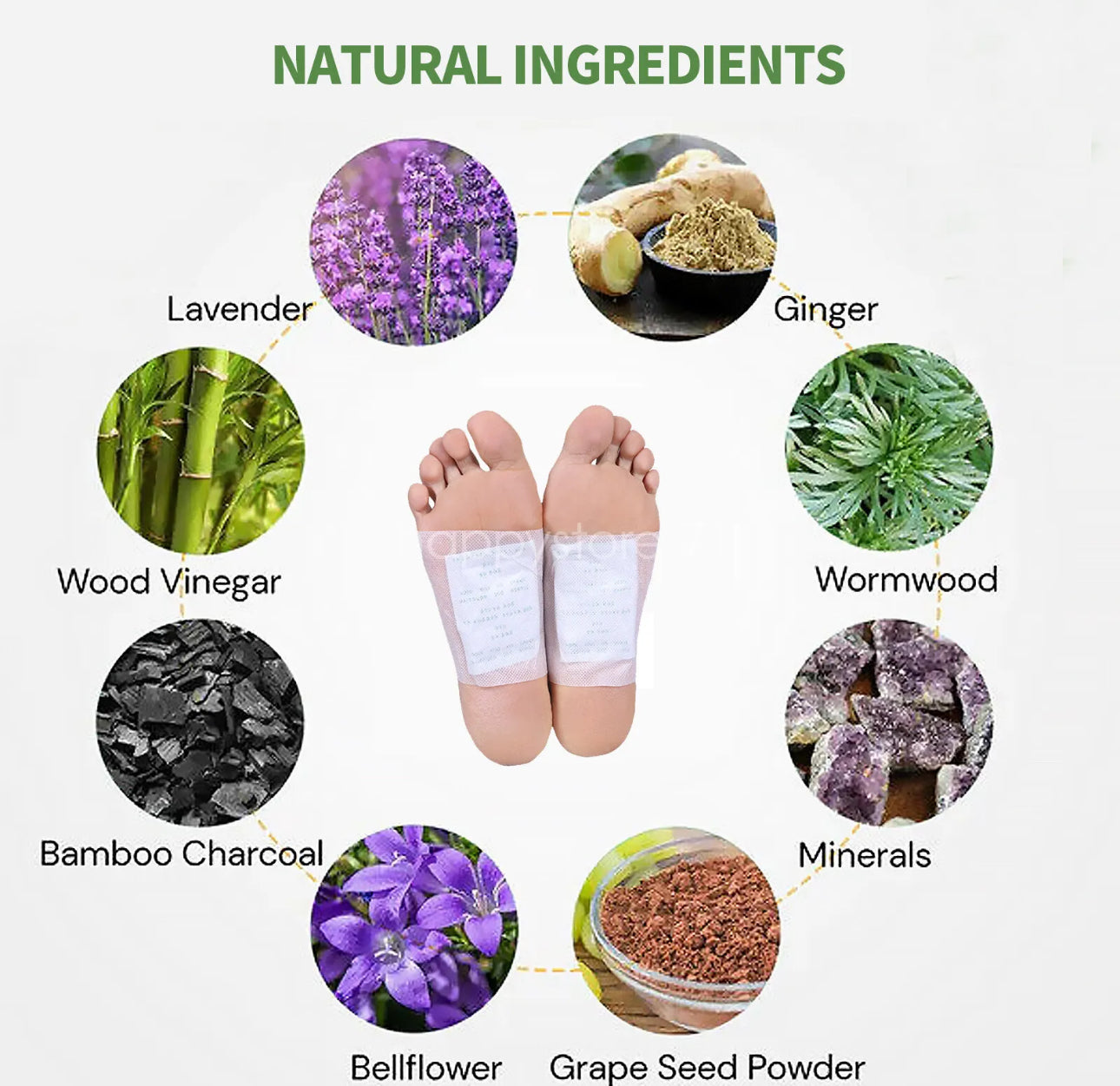 Detox Foot Patches Pads Natural Plant Toxin Removal x10pcs