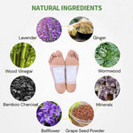 Detox Foot Patches Pads Natural Plant Toxin Removal x10pcs