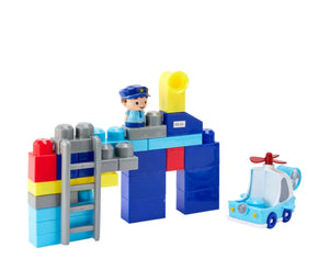 31 Piece Play & Learn Police Building Blocks Set