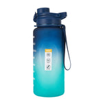 2.1L Navy and Teal Ombre Daily Intake Flip Lid Drink Bottle