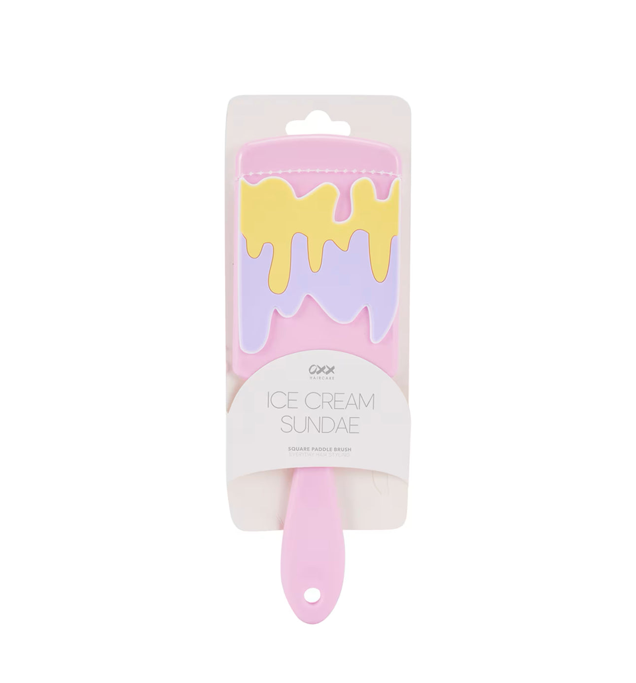 OXX Haircare Square Paddle Brush - Ice Cream Sundae