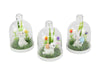 Set of 3 cute bunny homes with garden
