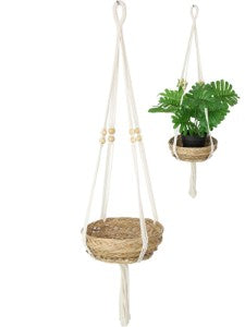 Macrame Plant Hanger with basket