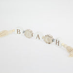 46cm Beach MDF Plaque with Tassels. Set of 2