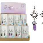 Gemstone Star & Moon Earrings