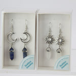 Gemstone Star & Moon Earrings