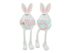 Pair of Sitting Bunny Rabbits with Dangle Legs