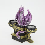 Pink Dragon Triple Moon Tealight Holder