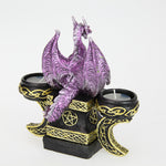 Pink Dragon Triple Moon Tealight Holder