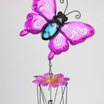 Stunning Butterfly with Glass & Metal Wind Chime