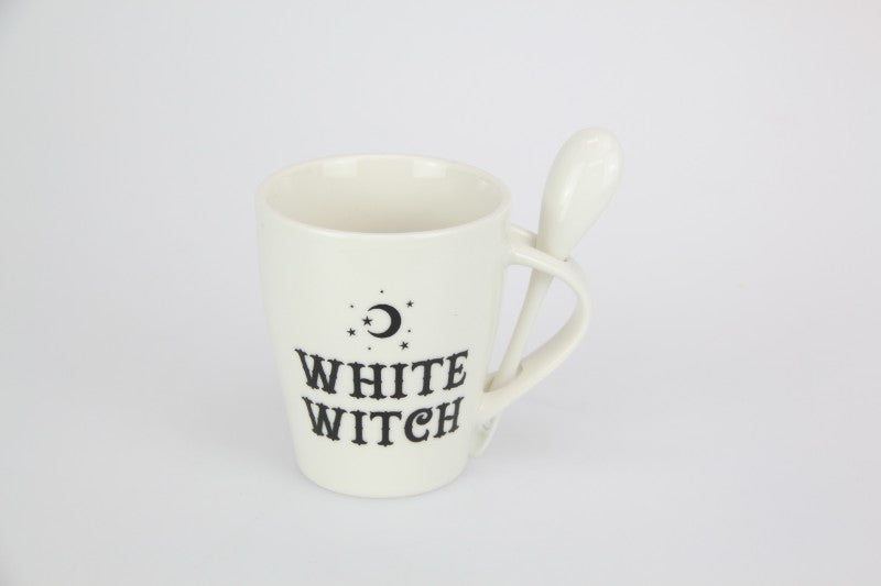 White Witch Mug & Spoon Set with Spoon Holder (Gift Box)