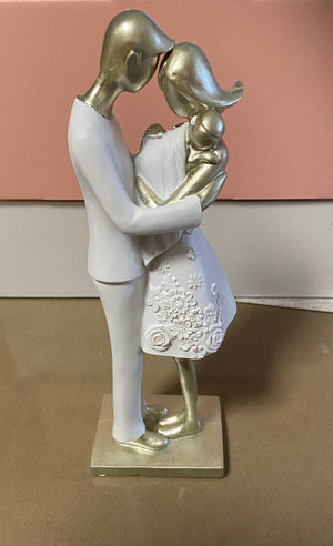 Champagne Gold Couple with Baby