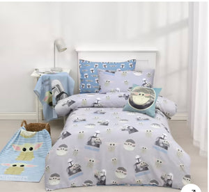 Baby Yoda Quilt Cover Set - Single Bed