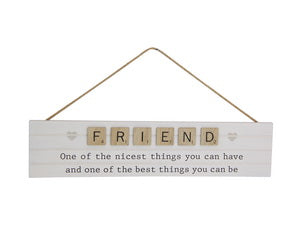 Hanging Friend Plaque