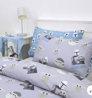 Baby Yoda Quilt Cover Set - Single Bed