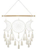 Macrame Triple Moon with Beads Décor Hanger