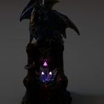 Blue Dragon on Mystic Realm Throne Guarding Crystal