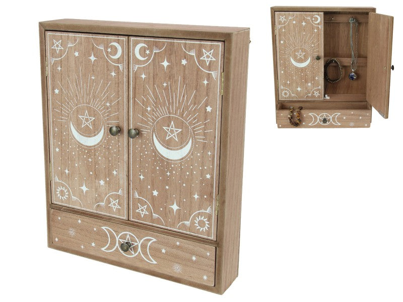 Wiccan Key Cabinet with Drawers MDF