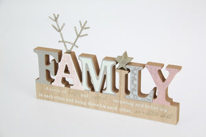 Christmas Family Plaque MDF