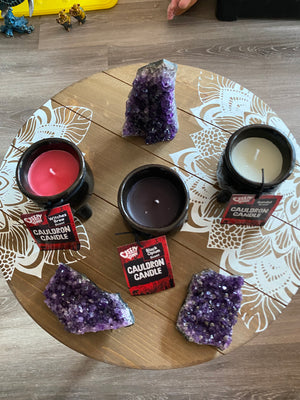 Black Cauldron Candle Trio Set