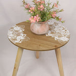 Table with White Mandala Print