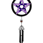 Purple Pentagram Wind Chime