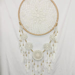 60cm Rattan/white Macrame Dream Catcher