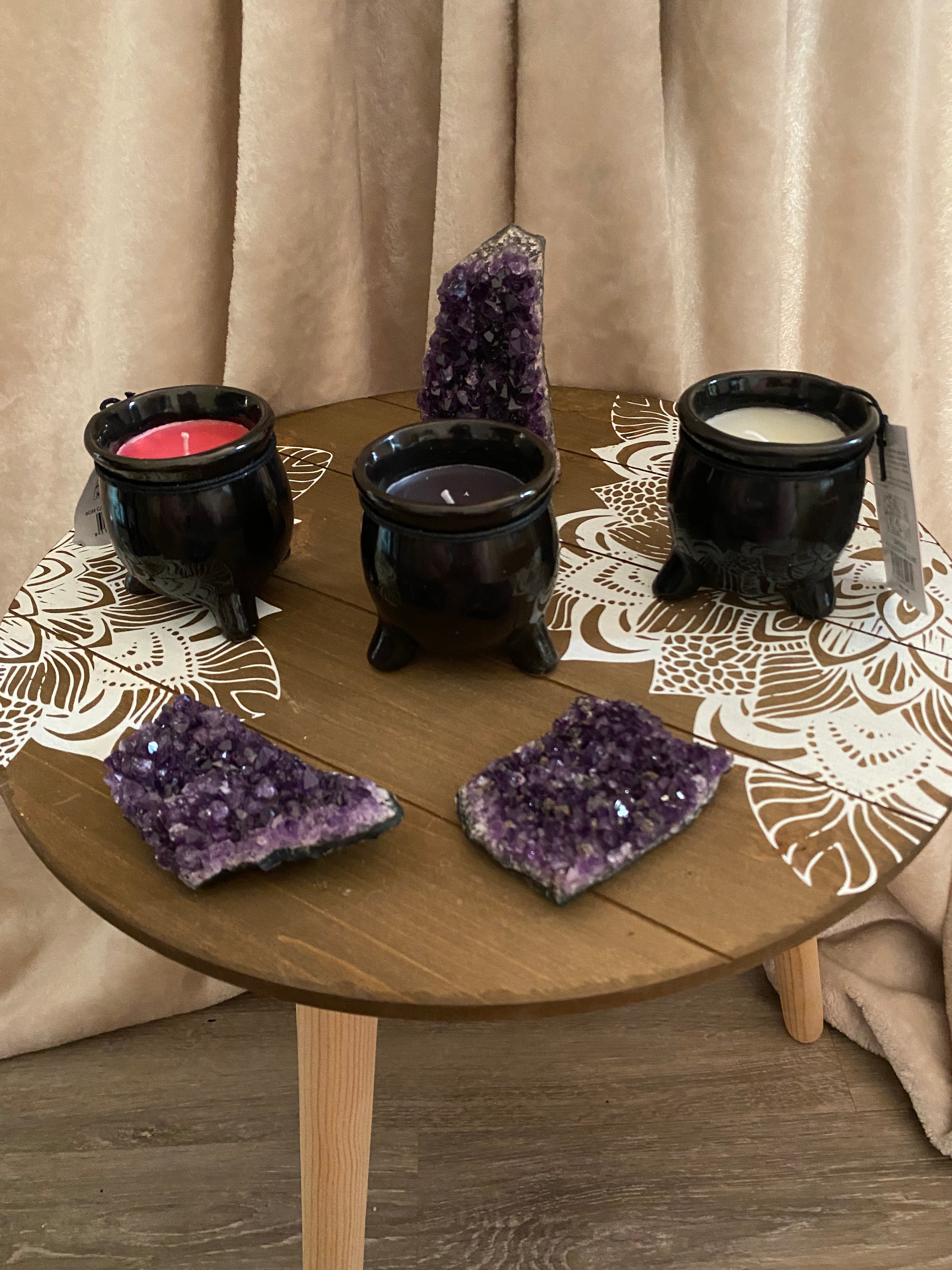 Black Cauldron Candle Trio Set