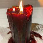 Vampire Tears Pillar Candle (Bleeds Red Wax)