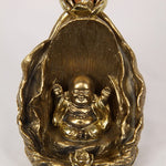 Gold Happy Buddha Backflow Burner