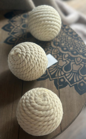 Set of 3 Beach Décor Rope Ball