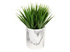 Artificial Grass in Marble Look Pot