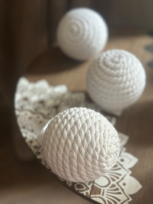 Set of 3 Beach Décor Rope Ball