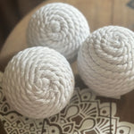 Set of 3 Beach Décor Rope Ball