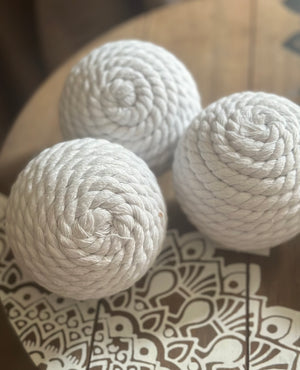 Set of 3 Beach Décor Rope Ball