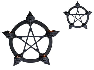 Pentagram tea-light candleholder