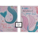 Mermaid set of 2 canvas prints