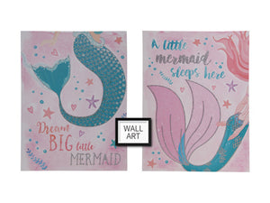 Mermaid set of 2 canvas prints